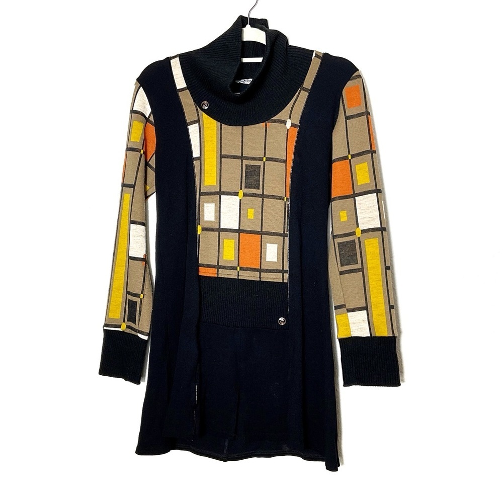 Geometric Long Sleeve Dress